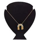 Colar Arco Íris Colorido Semijoia Banhado Ouro 18k Zirconias