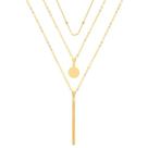 Colar armazém RR Bijoux Triplo Dourado Chapinha