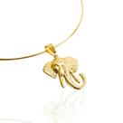 Colar aro elefante banhado a ouro 18k