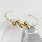 Colar Aro Ondulado com Bolas Banhado a Ouro 18k