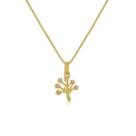 Colar Arvore da Vida Pedras Zircônias Semi Joia Banhado Ouro 18k