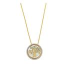 Colar Árvore Vida Marepérola Cravejada Zircônia Banhada ouro