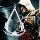 Colar Assassin's Creed Acessório De Moda Gamer Pingente Metal Cromado Cordão Ajustável Unissex