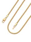 Colar Bandmax em aço inoxidável banhado a ouro 14K 2MM 56cm