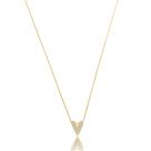 Colar Banhado A Ouro Com Coração De Micro zircônia