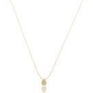 Colar Banhado A Ouro Com Gota De Zircônia Pequena