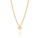 Colar banhado ouro 3x 24k 18k e 22k feminino com pingente coração elo grumet rommanel 532376