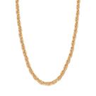 Colar banhado ouro 3x 24k 18k e 22k feminino grosso rommanel elos ovais entrelaçados 45 cm 532504