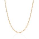 Colar banhado ouro 3x 24k 18k e 22k unissex longo fina groumet rommanel diamantada 3x1 70 cm 532457