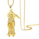 Colar BeTime Santa Muerte banhado a ouro 18K para mulheres
