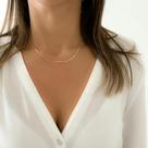 Colar Bolinhas Achatadas Banhado a Ouro 18K