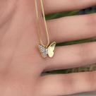 Colar Borboleta Cravejada REF. 35.0919 Dourado Colar Borboleta Cravejada REF. 35.0919 Dourado