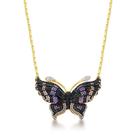 Colar borboleta cravejado