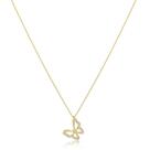 Colar borboleta zircõnia cristal banhado a ouro 18k