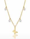 Colar Borboleta Zircônias Banhado a Ouro 18K Semijoia Colar Borboleta Zircônias Banhado a Ouro 18K Semijoia