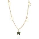 Colar borboletas lisas banhado a ouro 18k