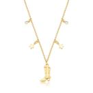 Colar Bota com Estrelas Revestido em Ouro