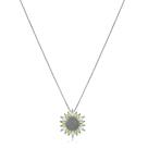 Colar Branco Flor Vela Ródio Negro Colar Branco Flor Vela Ródio Negro