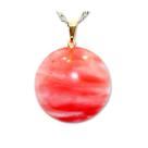 Colar Cabochão Cherry Rosa Disco Liso Montagem Pino Dourado Colar Cabochão Cherry Rosa Disco Liso Montagem Pino Dourado