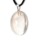 Colar Cabochão Cristal Pedra Natural Pino Prateado