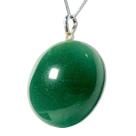 Colar Cabochão Disco Quartzo Verde Pino Prata 950 Colar Cabochão Disco Quartzo Verde Pino Prata 950