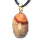 Colar Cabochão Jaspe Policromo Castoação Pino Dourado Colar Cabochão Jaspe Policromo Castoação Pino Dourado