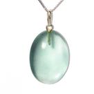Colar Cabochão Pedra Obsidiana Verde Castoação Prata 950