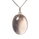 Colar Cabochão Pedra Quartzo Fumê Castoação Pino Prata 950 Colar Cabochão Pedra Quartzo Fumê Castoação Pino Prata 950