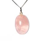 Colar Cabochão Quartzo Rosa Castoação Pino Prata 950 Colar Cabochão Quartzo Rosa Castoação Pino Prata 950