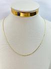 Colar Cadeado Diamantada com Extensora - 45cm - Banho Ouro 18k com 2 Milésimos de Camada - 1 Unidade