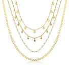 Colar Camadas Pearls &amp Shine com Revestimento em Ouro