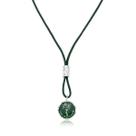 Colar Cana de Açúcar no Paracord com Tora Prateada