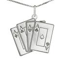 Colar Cartas Coleção Hobbies em Prata 925