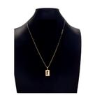 Colar Carti 2mm pingente com a inicial da letra F