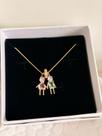Colar casal de filhos - banhado em ouro 18k