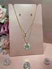 colar casal folheado a ouro 18k