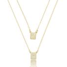 Colar Católico Duplo Banhado a Ouro 18k Religioso Jesus Colar Católico Duplo Banhado a Ouro 18k Religioso Jesus