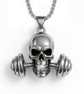 Colar caveira com halter