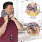 Colar Cervical Inflável Alívio Ortopédico Dores Marrom