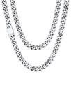 Colar ChainsHouse Cuban Link Chain em aço inoxidável prateado