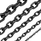 Colar ChainsHouse Rolo em aço inoxidável banhado a preto 76cm