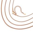 Colar ChainsHouse Snake Chain 2 mm em ouro rosa para mulheres 71 cm