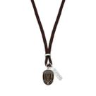 Colar Chapéu no Paracord com Revestimento Prateado Colar Chapéu no Paracord com Revestimento Prateado