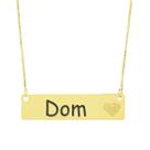 Colar Chapinha Coração Gravação Personalizada Nome Dom Banhado Ouro 18K - 999006176 Colar Chapinha Coração Gravação Personalizada Nome Dom Banhado Ouro 18K - 999006176