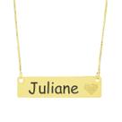 Colar Chapinha Coração Gravação Personalizada Nome Juliane Banhado Ouro 18K - 999006381 Colar Chapinha Coração Gravação Personalizada Nome Juliane Banhado Ouro 18K - 999006381