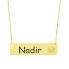Colar Chapinha Coração Gravação Personalizada Nome Nadir Banhado Ouro 18K - 999006436 Colar Chapinha Coração Gravação Personalizada Nome Nadir Banhado Ouro 18K - 999006436