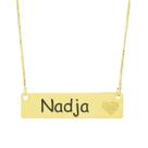 Colar Chapinha Coração Gravação Personalizada Nome Nadja Banhado Ouro 18K - 999006437 Colar Chapinha Coração Gravação Personalizada Nome Nadja Banhado Ouro 18K - 999006437