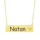 Colar Chapinha Coração Gravação Personalizada Nome Natan Banhado Ouro 18K - 999006095