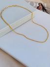 Colar Chocker Corrente Unissex folheado a Ouro Elo português