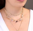 Colar Chocker Dourado Folheado A Ouro Com Garantia Gargantilha Semi Joia Coração